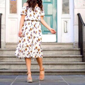 Old Navy Floral Off the Shoulder Milkmaid Midi Dress Size Large